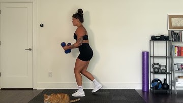 Alternating Reverse Lunges with Bicep Curls