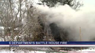 Crews battle Glenville fire