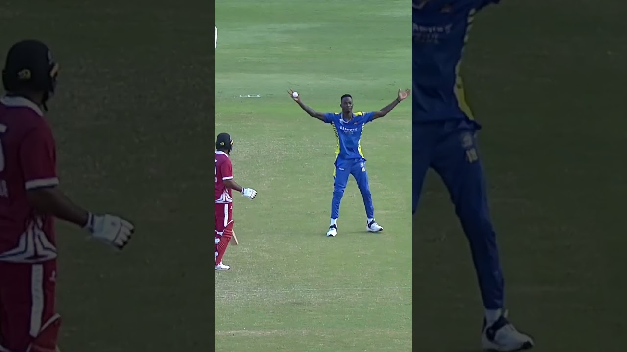 What A grab! Caught And Bowled ☝️