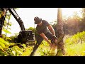 Logging with my 500k custom black cat 325 excavator