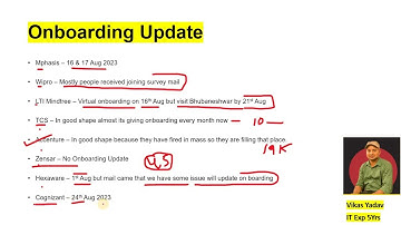 Onboarding update 17th Aug 2023 | #onboarding #joining @Vikasteach