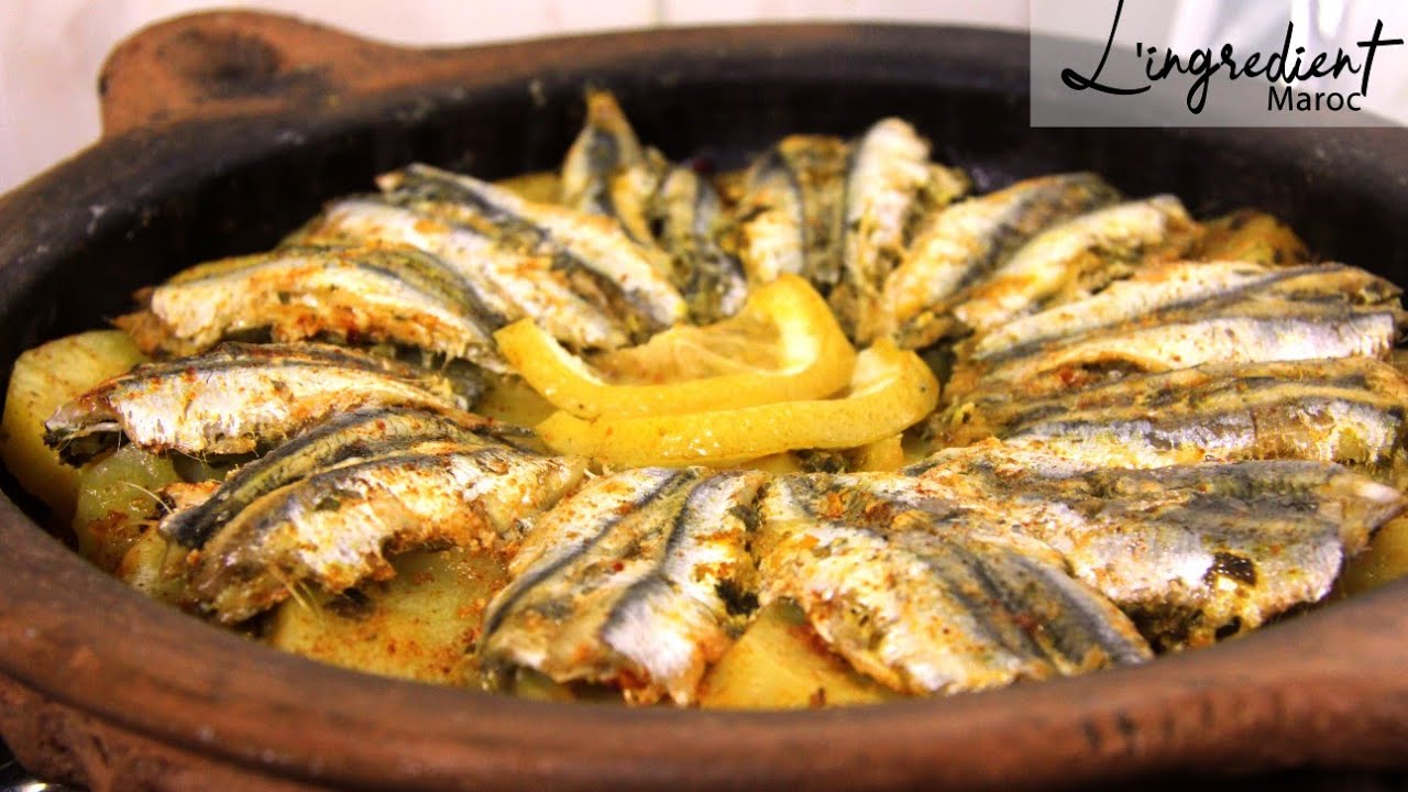 Tajine Marocain Anchois et légumes تاكرة الشطون بالخضر بالطريقة