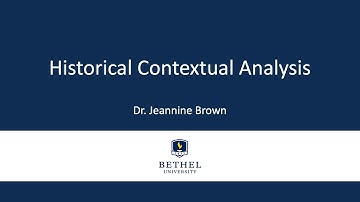Historical Contextual Analysis