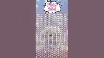 Challenge yourself to FIND 204 in 5sec #pick #your #brain