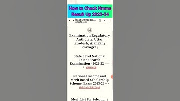 NMMS result 2023-24  up ka kaise check kare how to check NMMS result 2023-24  up @navshikshan #nmms
