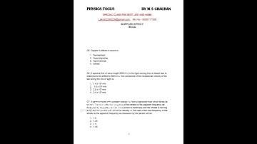 WAVES SOLVED MCQs; PROGRESSIVE WAVE; LONGITUDINAL WAVE; MATTER AND LIGHT WAVE; SOUND WAVE FOR JEE;