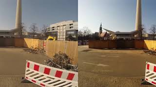 Eine Runde um den Alexanderplatz in 3D (stereoskopisch) zu Zeiten des Coronavirus (27.03.2020)