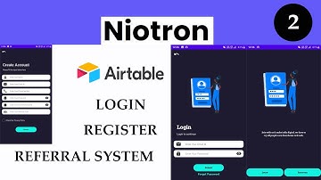 referral & Login System with airtable for ecommerce app in Niotron Kodular  #Unknowdevelopment