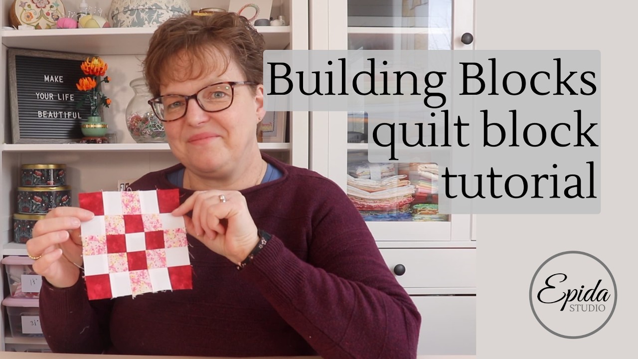 пошаговое руководство по созданию лоскутного блока «Строительные блоки»