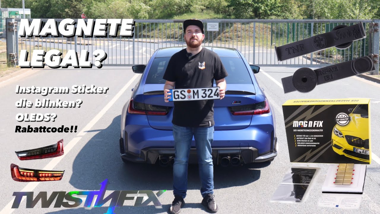 twistnfix MAGNET KENNZEICHENHALTER LEGAL? V3? Elektrische Instagram  Sticker? BMW M3 G80 OLEDS? ​⁠ 