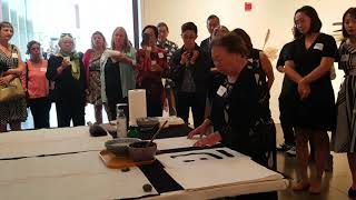 Midori Kono Thiel, Calligraphy Demo I, Euphrat Museum 20191026