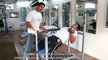 Biceps:  InclineBench Dumbbell Bicep Curl, Tutorials by Rao