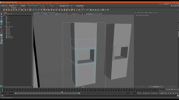 Autodesk Maya - Kitchen Base Layout - Shelves, Cabinets, Countertops, Door Handles