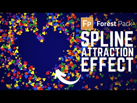 How to create a Spline Attraction effect with Forest Pack 8 (ITOOSOFT)