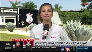 WESLEY BRILHA E TIMÃO VENCE O FLUMINENSE POR 3 A 0