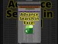 Advance Search in MS Excel | Find Data Faster Using Advanced Find Options