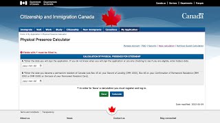 Physical Presence Calculator Canada Citizenship || Step by Step Process screenshot 3