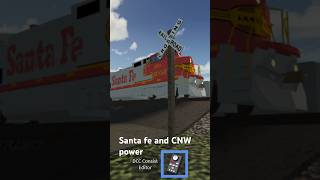 Santa fe intermodal with CNW dash 8 as four trailing unit #railfan #railroad