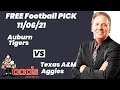 Free Football Pick Auburn Tigers vs Texas A&M Aggies Picks, 11/6/2021 College Football