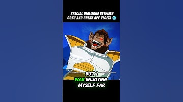 Special Dialogue Between Goku And Great Ape Vegeta 🤯 #crashout #goku #sparkingzero #dragonballz