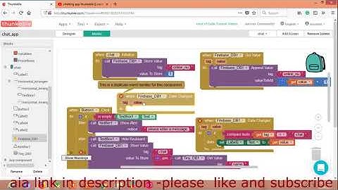 chatting app in thunkable app inventor    show num720P HD