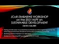 JCoR-Zimbabwe HLPF workshop: Session #2