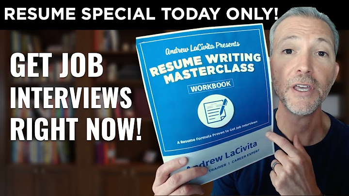Resume Writing MasterClass: ONE DAY ONLY SPECIAL!