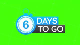 Celebrity 6 Days to go. Countdown timer. Clock icon. Time icon. Count time sale. Motion graphics. Profile