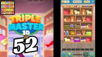 🏅 Triple Master 3D: Goods Sorting 🍒🥤🪆 LEVEL 52 🍄🧃🧸 Gameplay Walkthrough