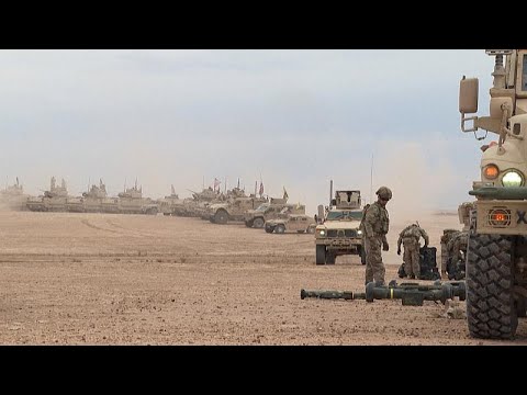 US and Kurdish forces hold joint military exercise in north-eastern Syria