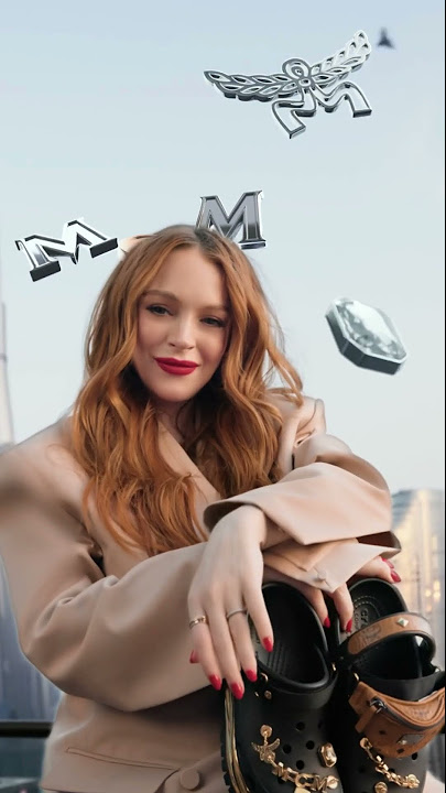 Lindsay Lohan Sparkles in MCM x CROCS Mega Crush Clog Campaign