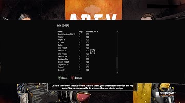 -1 ping 100% packet loss - stuck in (London) servers on apex legends