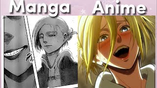 AOT MANGA \/ ANIME DIFFERENCES in 1 MINUTE