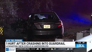 One taken to hospital after entrapment crash on New Circle Road