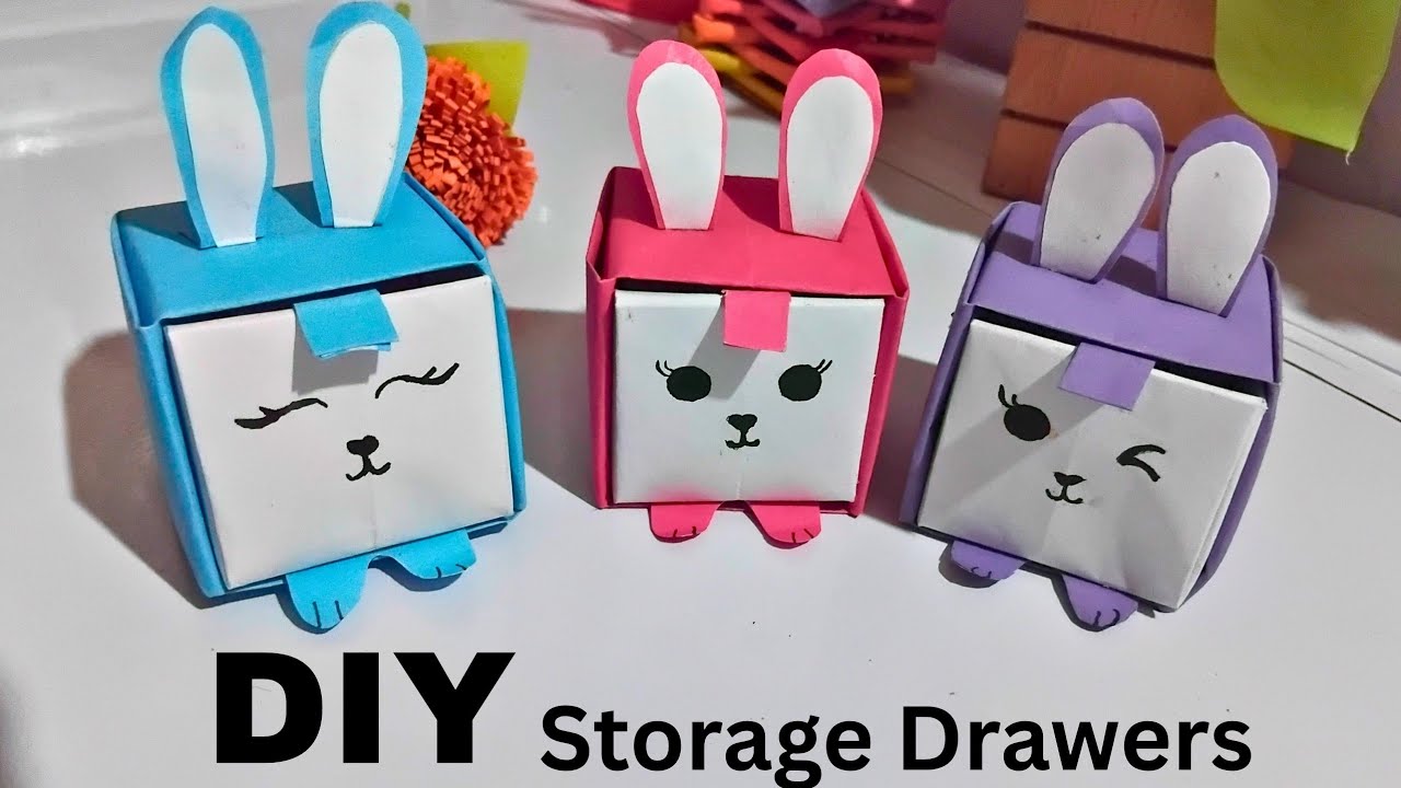 DIY MINI STORAGE BOX | DIY SMALL PAPER STORAGE BOX | DIY MINI PAPER DRAWERS | DESK ORGANIZER  DRAWER