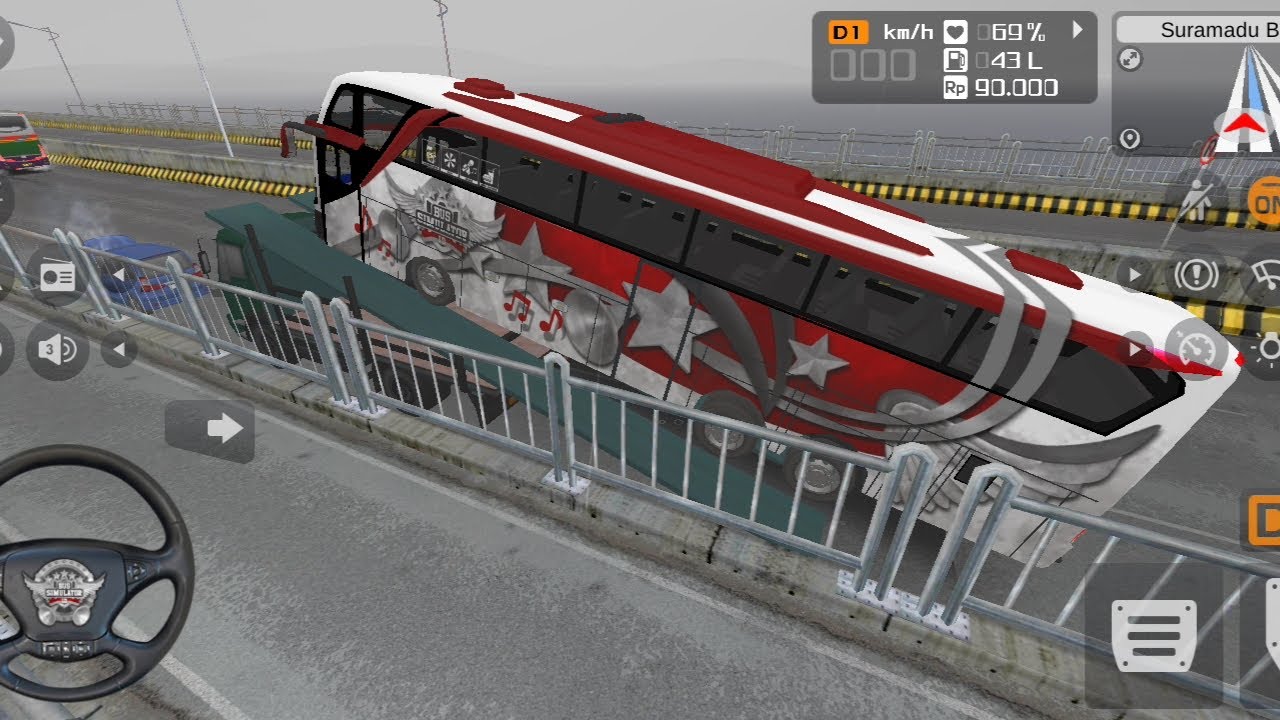 Best Full Lighting Happy Ride Bus Simulator Indonesia difficult Map Mod Android Gameplay Video 