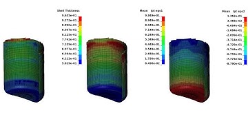 LS-DYNA deep drawing - 4 stage sheet metal forming of anisotropic DC04EK steel