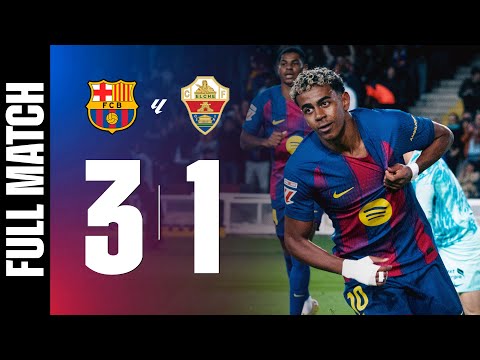 FULL MATCH FC BARCELONA 3 Vs 1 ELCHE LALIGA 2025 26 MD11