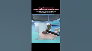 An AI surgical robot that can manipulate needles and close wounds up to 30% faster than a human surg