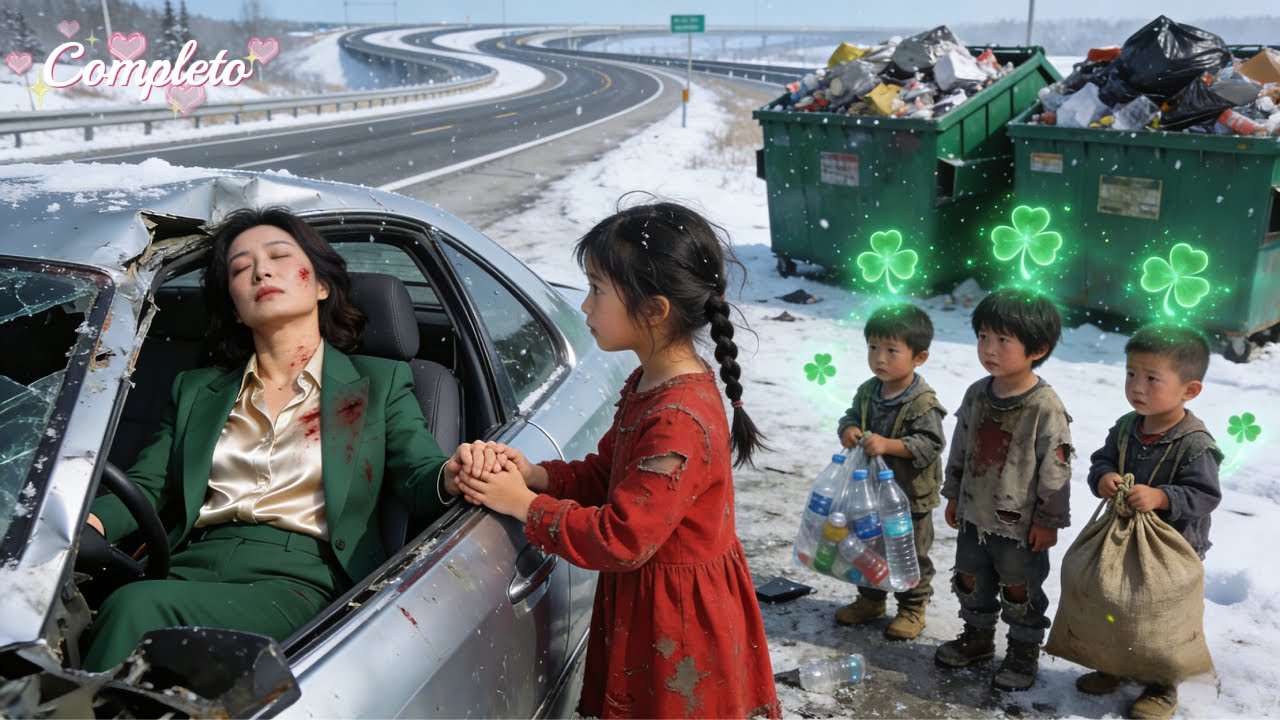 3 crianças sem teto salvam mulher amnésica de acidente—ela é uma CEO! A vida dá reviravolta total!