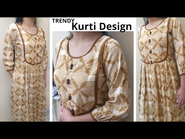 Buy Printed Design Off White Cotton Semi Stitch Kurti & Dupatta Set Online  | Shingora