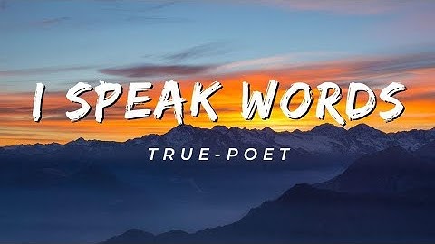 True-Poet - I Speak (Spoken Word) Produce By PMR