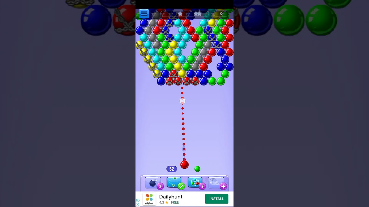 Bubble Shooter level 84 gameplay|| Hard level|How to play level 84 bubble Shooter