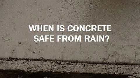 When is concrete safe from rain? - DayDayNews