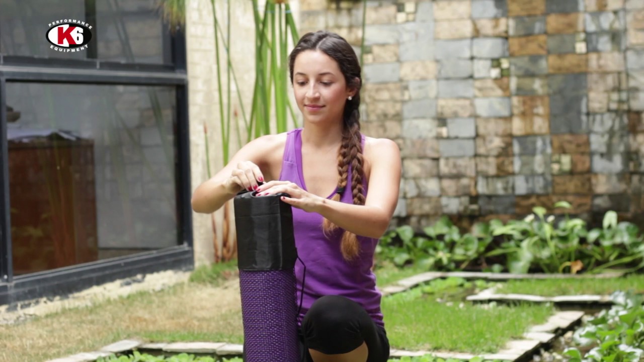 Manta de yoga Classic con bolso 173x61cm 5mm morado K6 –