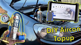 Air Conditioning Regas DIY VW Golf MK6 / Aircon Top Up, Does it Work using Mucar 892BT