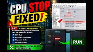 Siemens STEP7 CPU STOP Problem | Diagnostic Buffer Explained & FixedExplained & Fixed Siemens STEP7 CPU STOP Problem | Diagnostic Buffer Explained & FixedExplained & Fixed