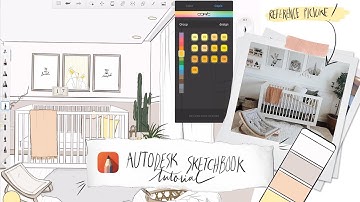 Autodesk Sketchbook on iPad Pro, Tutorial + Sketch a Space with me! :)