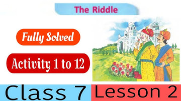 The Riddle | Solved Activities | Class 7 | Lesson 2 | WBBSE