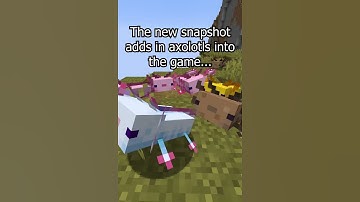 AXOLOTL SNAPSHOT! Everything you need to know about the 1.17 Minecraft Cave Update #shorts